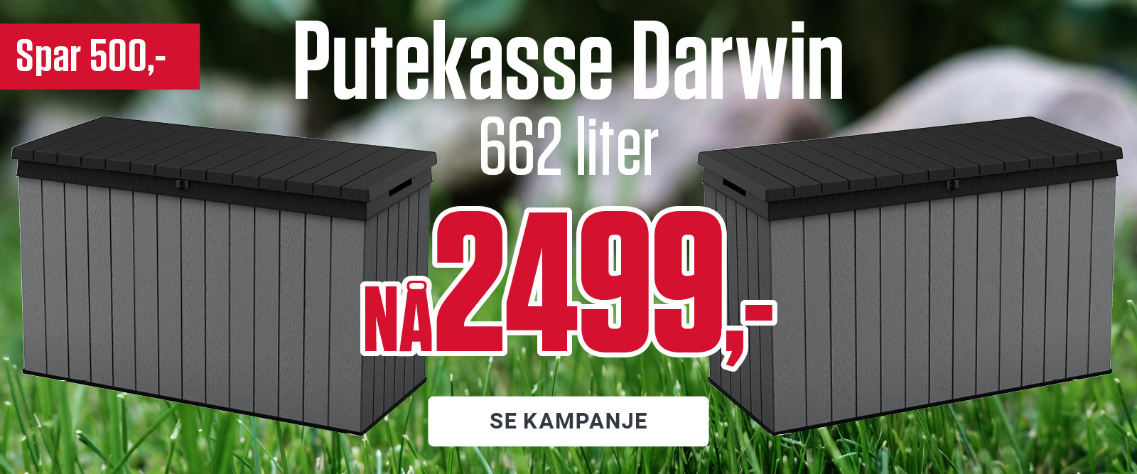 NÅ 2499,- Putekasse Darwin