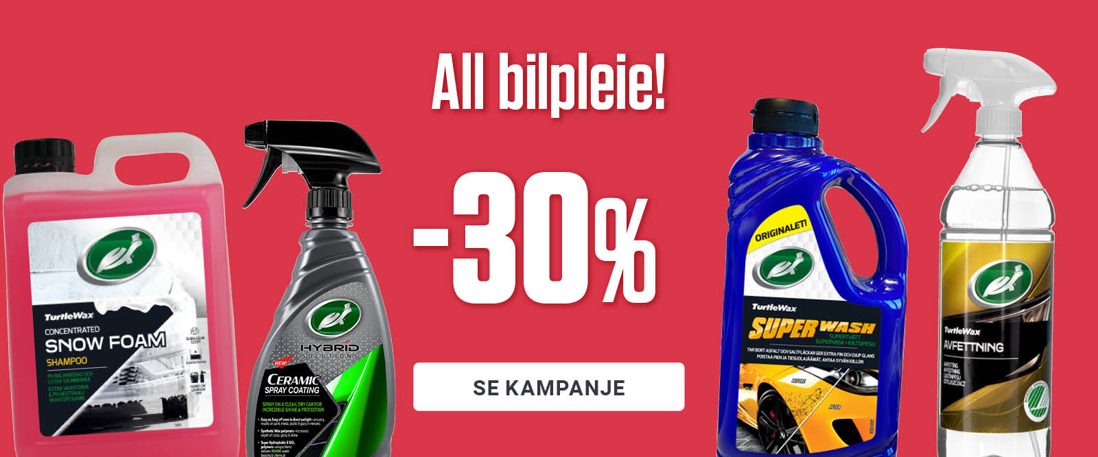 -30% på all bilpleie