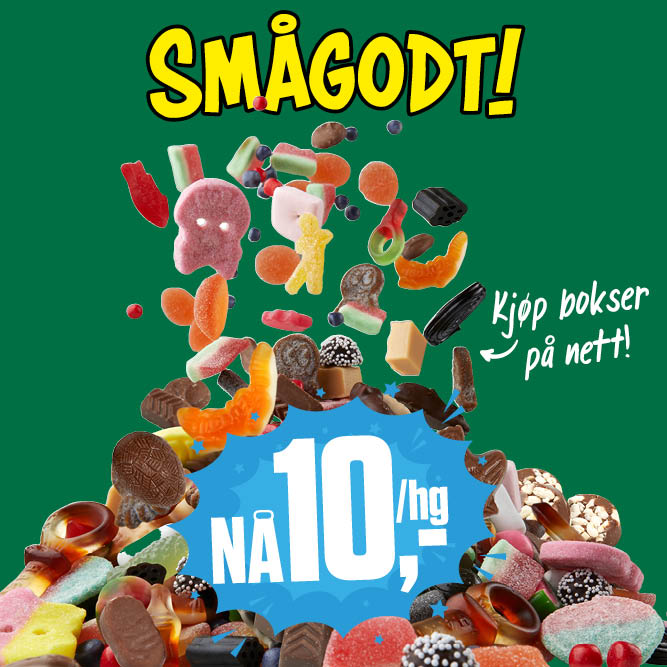 Nå 10,- Smågodt løsvekt