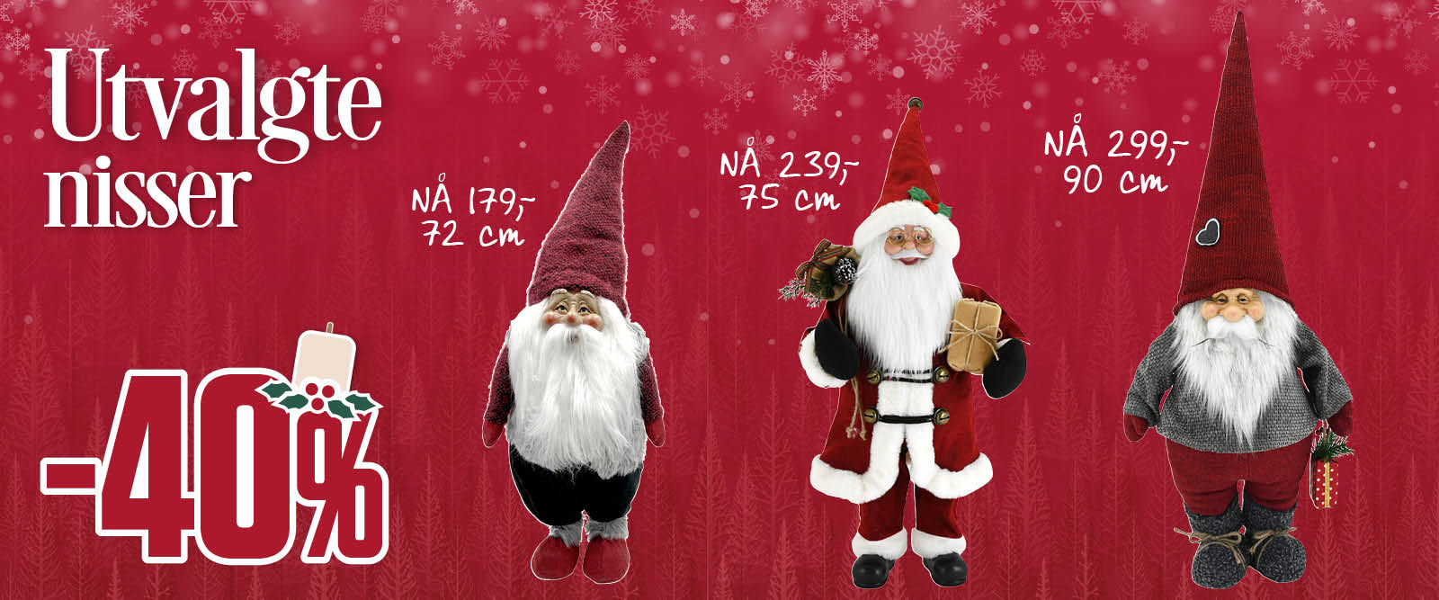 -40 % utvalgte nisser