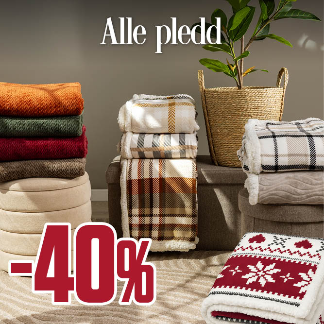 -40 % alle pledd
