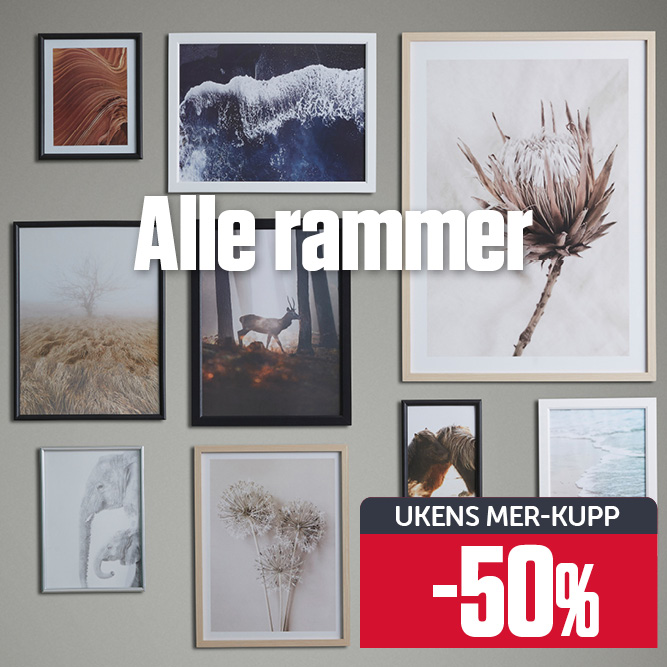 50% alle rammer