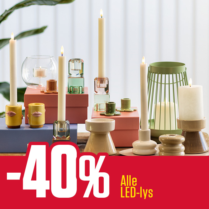 -40 % alle LED-lys