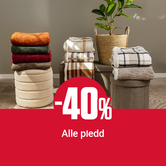 -40 % alle pledd