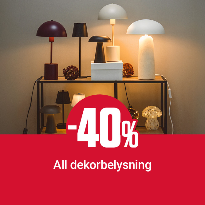 -40% på all dekorbelysning