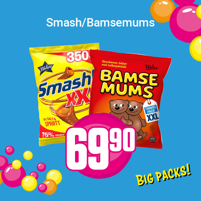 NÅ 69,90 Smash / Bamsemums