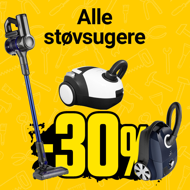 -30 % alle støvsugere 
