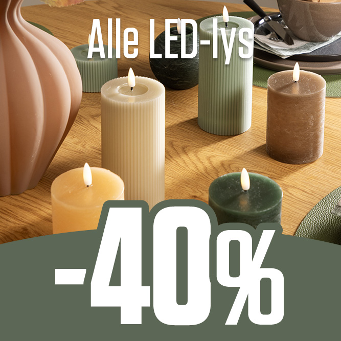 -40 % alle LED-lys