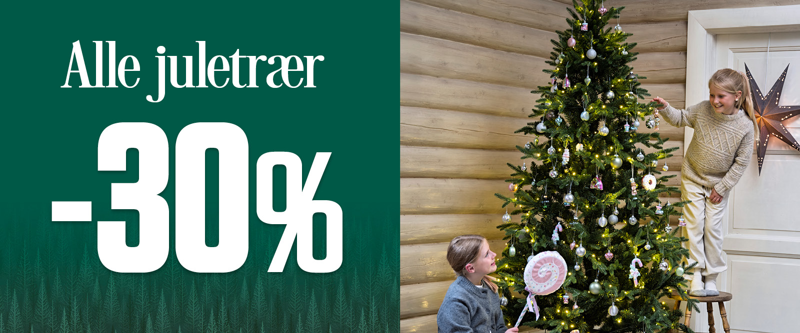 -30 % alle juletrær