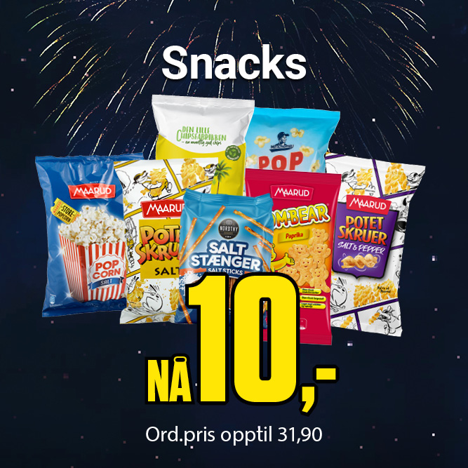 NÅ 10,- Snacks
