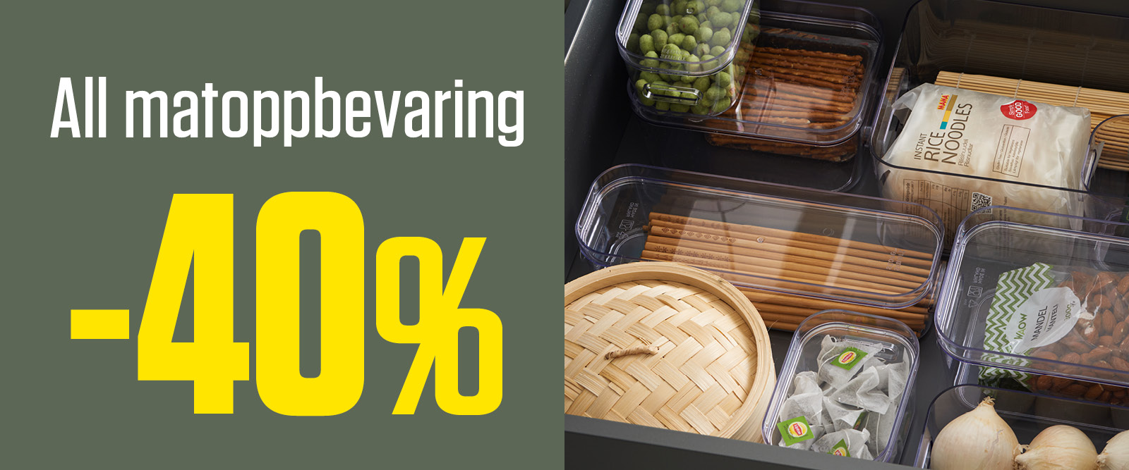 -40 % all matoppbevaring