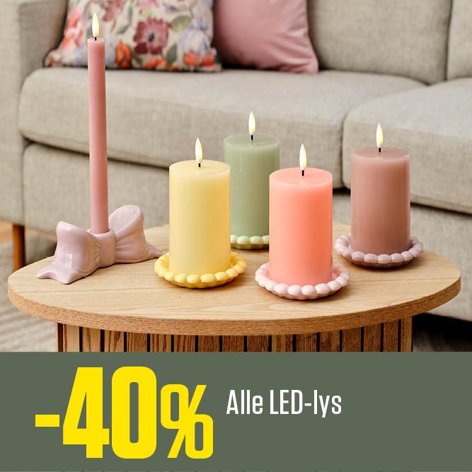 -40 % alle LED lys