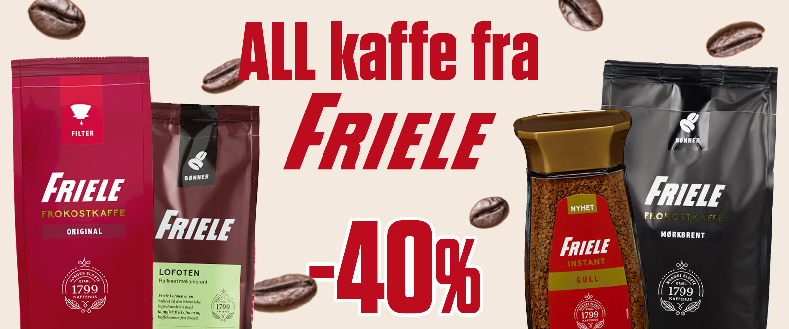 Friele kaffe -40%