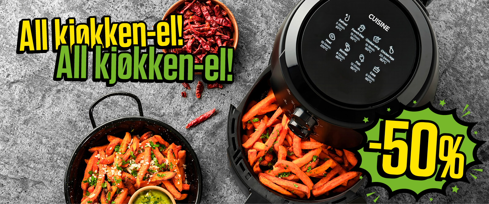-50% all kjøkken-el 